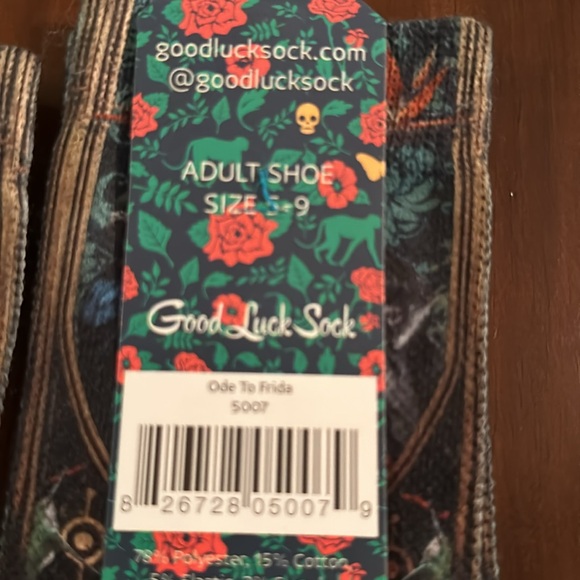 Good Luck Frida Kahlo Socks (2 pair) - Picture 3 of 3